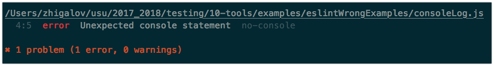 eslint-console-log